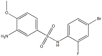 3-amino-N-(4-bromo-2-fluorophenyl)-4-methoxybenzene-1-sulfonamide 结构式