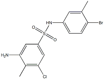 3-amino-N-(4-bromo-3-methylphenyl)-5-chloro-4-methylbenzene-1-sulfonamide 结构式