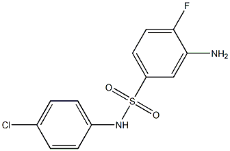 3-amino-N-(4-chlorophenyl)-4-fluorobenzene-1-sulfonamide 结构式