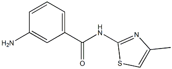 3-amino-N-(4-methyl-1,3-thiazol-2-yl)benzamide 结构式