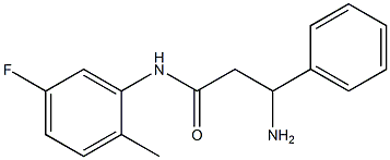 3-amino-N-(5-fluoro-2-methylphenyl)-3-phenylpropanamide 结构式