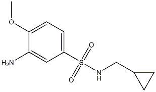 3-amino-N-(cyclopropylmethyl)-4-methoxybenzene-1-sulfonamide 结构式