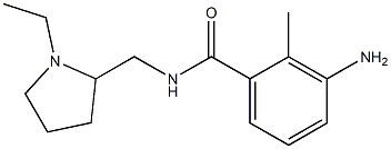 3-amino-N-[(1-ethylpyrrolidin-2-yl)methyl]-2-methylbenzamide 结构式