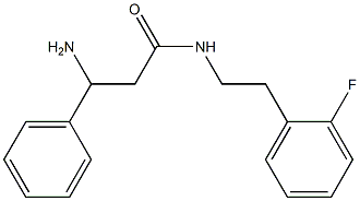 3-amino-N-[2-(2-fluorophenyl)ethyl]-3-phenylpropanamide 结构式