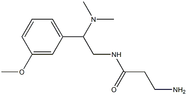 3-amino-N-[2-(dimethylamino)-2-(3-methoxyphenyl)ethyl]propanamide 结构式