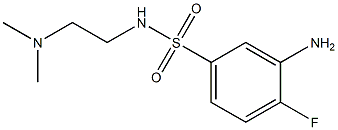 3-amino-N-[2-(dimethylamino)ethyl]-4-fluorobenzene-1-sulfonamide 结构式