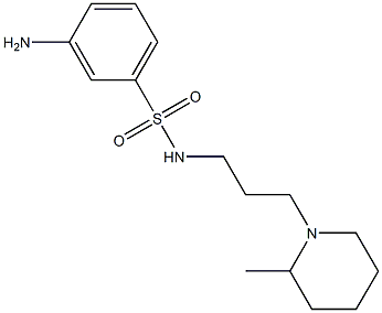 3-amino-N-[3-(2-methylpiperidin-1-yl)propyl]benzene-1-sulfonamide 结构式