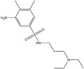 3-amino-N-[3-(diethylamino)propyl]-4,5-dimethylbenzene-1-sulfonamide 结构式