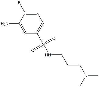 3-amino-N-[3-(dimethylamino)propyl]-4-fluorobenzene-1-sulfonamide 结构式