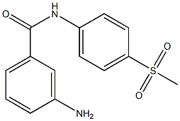 3-amino-N-[4-(methylsulfonyl)phenyl]benzamide 结构式