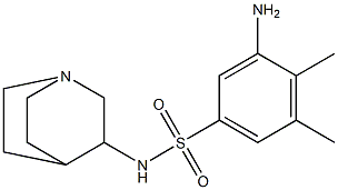 3-amino-N-{1-azabicyclo[2.2.2]octan-3-yl}-4,5-dimethylbenzene-1-sulfonamide 结构式