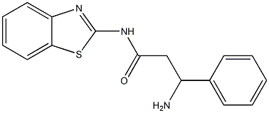 3-amino-N-1,3-benzothiazol-2-yl-3-phenylpropanamide 结构式