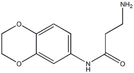 3-amino-N-2,3-dihydro-1,4-benzodioxin-6-ylpropanamide 结构式