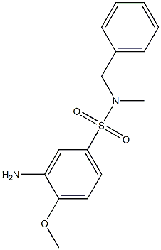 3-amino-N-benzyl-4-methoxy-N-methylbenzene-1-sulfonamide 结构式