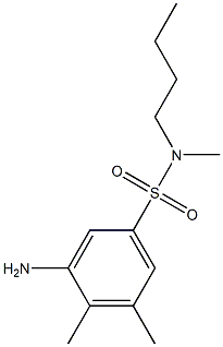 3-amino-N-butyl-N,4,5-trimethylbenzene-1-sulfonamide 结构式