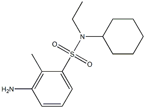 3-amino-N-cyclohexyl-N-ethyl-2-methylbenzene-1-sulfonamide 结构式