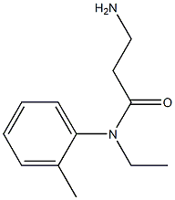 3-amino-N-ethyl-N-(2-methylphenyl)propanamide 结构式