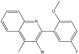 3-bromo-2-(5-fluoro-2-methoxyphenyl)-4-methylquinoline 结构式