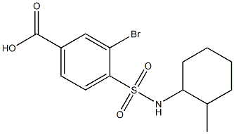 3-bromo-4-[(2-methylcyclohexyl)sulfamoyl]benzoic acid 结构式