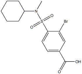 3-bromo-4-[cyclohexyl(methyl)sulfamoyl]benzoic acid 结构式