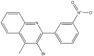 3-bromo-4-methyl-2-(3-nitrophenyl)quinoline 结构式