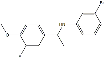 3-bromo-N-[1-(3-fluoro-4-methoxyphenyl)ethyl]aniline 结构式