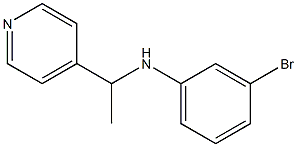 3-bromo-N-[1-(pyridin-4-yl)ethyl]aniline 结构式