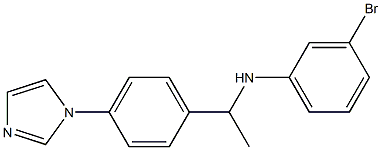 3-bromo-N-{1-[4-(1H-imidazol-1-yl)phenyl]ethyl}aniline 结构式