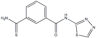 3-carbamothioyl-N-(1,3,4-thiadiazol-2-yl)benzamide 结构式