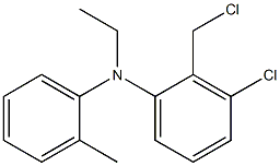 3-chloro-2-(chloromethyl)-N-ethyl-N-(2-methylphenyl)aniline 结构式