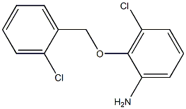 3-chloro-2-[(2-chlorophenyl)methoxy]aniline 结构式