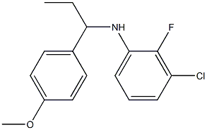 3-chloro-2-fluoro-N-[1-(4-methoxyphenyl)propyl]aniline 结构式