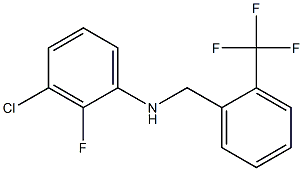 3-chloro-2-fluoro-N-{[2-(trifluoromethyl)phenyl]methyl}aniline 结构式