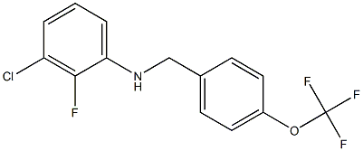 3-chloro-2-fluoro-N-{[4-(trifluoromethoxy)phenyl]methyl}aniline 结构式