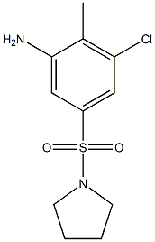 3-chloro-2-methyl-5-(pyrrolidine-1-sulfonyl)aniline 结构式