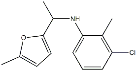 3-chloro-2-methyl-N-[1-(5-methylfuran-2-yl)ethyl]aniline 结构式