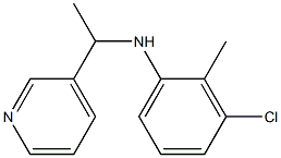 3-chloro-2-methyl-N-[1-(pyridin-3-yl)ethyl]aniline 结构式