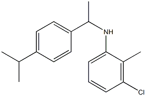 3-chloro-2-methyl-N-{1-[4-(propan-2-yl)phenyl]ethyl}aniline 结构式
