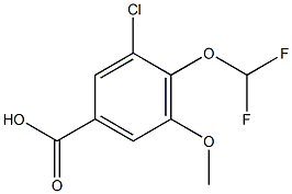3-chloro-4-(difluoromethoxy)-5-methoxybenzoic acid 结构式