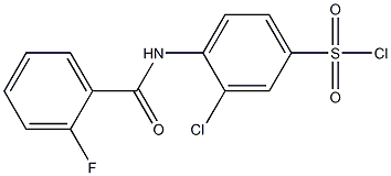 3-chloro-4-[(2-fluorobenzene)amido]benzene-1-sulfonyl chloride 结构式