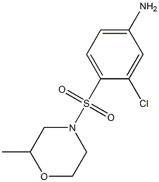 3-chloro-4-[(2-methylmorpholine-4-)sulfonyl]aniline 结构式