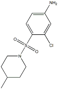 3-chloro-4-[(4-methylpiperidine-1-)sulfonyl]aniline 结构式