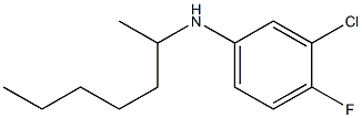 3-chloro-4-fluoro-N-(heptan-2-yl)aniline 结构式