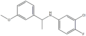 3-chloro-4-fluoro-N-[1-(3-methoxyphenyl)ethyl]aniline 结构式