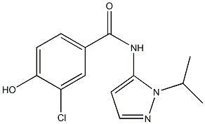 3-chloro-4-hydroxy-N-[1-(propan-2-yl)-1H-pyrazol-5-yl]benzamide 结构式