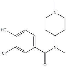3-chloro-4-hydroxy-N-methyl-N-(1-methylpiperidin-4-yl)benzamide 结构式