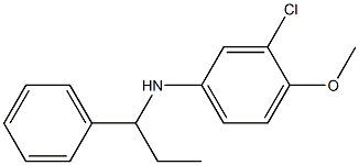 3-chloro-4-methoxy-N-(1-phenylpropyl)aniline 结构式