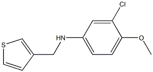 3-chloro-4-methoxy-N-(thiophen-3-ylmethyl)aniline 结构式