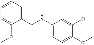 3-chloro-4-methoxy-N-[(2-methoxyphenyl)methyl]aniline 结构式