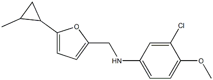 3-chloro-4-methoxy-N-{[5-(2-methylcyclopropyl)furan-2-yl]methyl}aniline 结构式